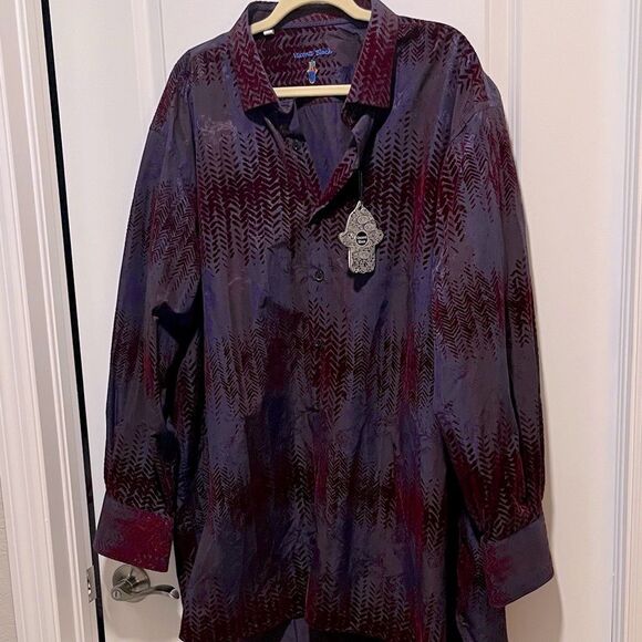 Visconti Black Purple Paisley / Merlot Geo Velvet Limited Edition NWT SZ 3XLB - Picture 1 of 10